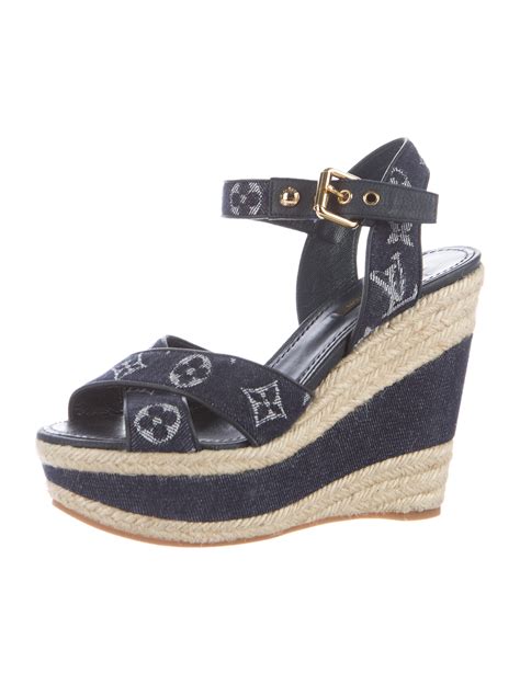 louis vuitton womens wedges|louis vuitton wedge sandals.